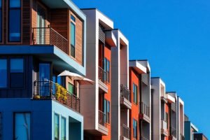 Apartment buildings near downtown Austin. Texas, USA